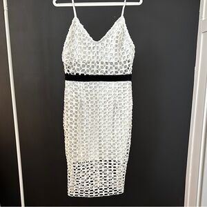Forever 21 Black and White Midi Pencil Dress